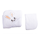 Toalla básica de baño con gorrito de animalito