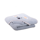 Toalla básica de baño con gorrito de animalito