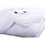 Toalla básica de baño con gorrito de animalito
