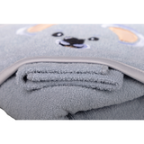 Toalla básica de baño con gorrito de animalito