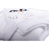 Toalla básica de baño con gorrito de animalito